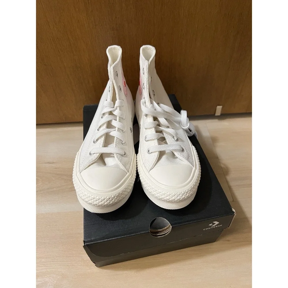 Converse A10717C‎ Valentine's Day Unisex Sneakers In White Red Youth 3